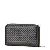 ボッテガヴェネタ イントレチャート 長財布 ブラック レザー レディース BOTTEGAVENETA 【中古】